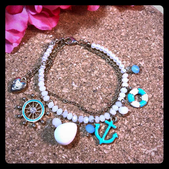 Betsey Johnson Jewelry - Betsey Johnson Nautical Bracelet: Mint & White